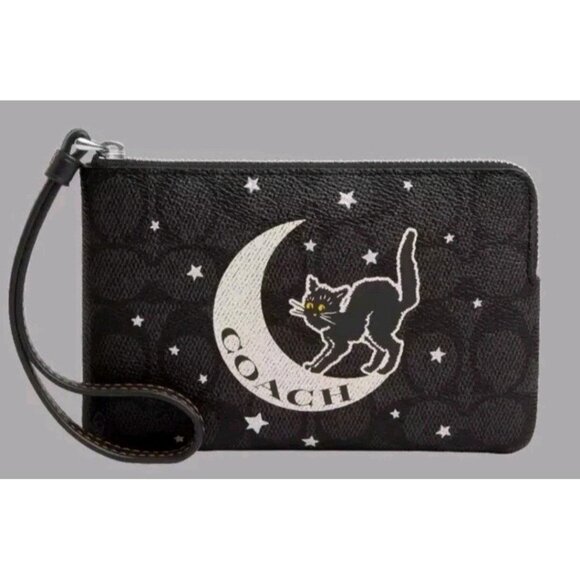 Coach Halloween Moon Cat Bucket Wristlet and Coin Purse Lot - Picture 7 of 7